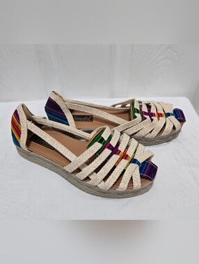 Claudia Woven Sandals Women's Size 7.5 Slid-On Quality Softness Spanish